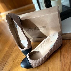 Steve Madden Quilted Cap Toe Ballet Flats
